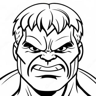 Hulk Face Coloring Pages