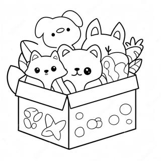 Cute Animal Box Coloring Page 42254-33401