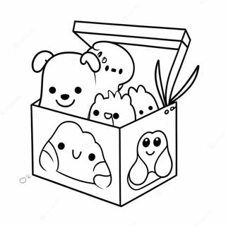 Cute Animal Box Coloring Page 42254-33404