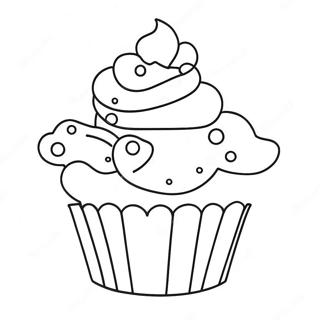 Colorful Sugar Rush Cupcakes Coloring Page 42274-33410