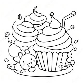 Bunte Zuckerrausch Cupcakes Ausmalbild 42274-33412