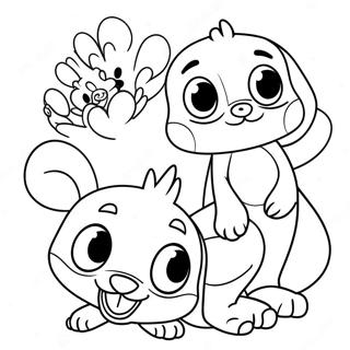 Cute Disney Animal Friends Coloring Page 42314-33442