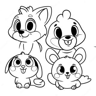 Página Para Colorir Dos Fofos Amigos Animais Da Disney 42314-33444