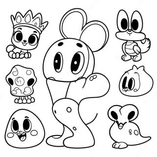 Cute Disney Doorables Characters Coloring Page 42334-33477