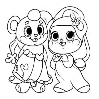 Cute Disney Doorables Characters Coloring Page 42334-33478