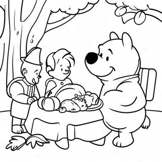 Farvelægningsside Til Winnie The Pooh Thanksgiving Fest 42393-33498