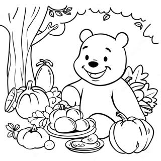 Farvelægningsside Til Winnie The Pooh Thanksgiving Fest 42393-33500