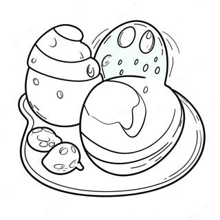 Whimsical Green Eggs And Ham Coloring Page 4241-3370