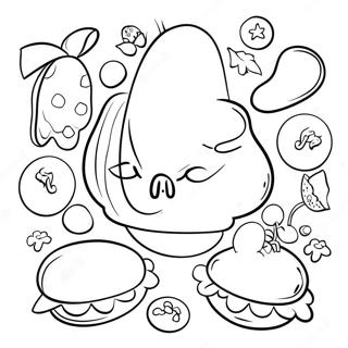 Whimsical Green Eggs And Ham Coloring Page 4241-3371