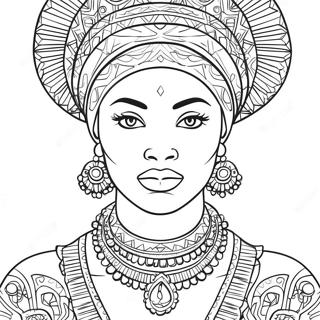 Black Woman For Adults Coloring Pages