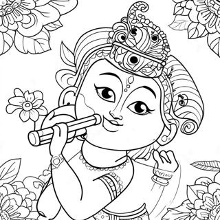 Krishna Coloring Page 42443-33543