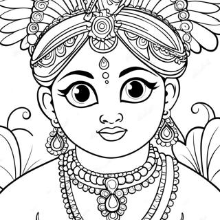 Krishna Coloring Page 42443-33544