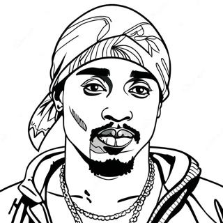 Tupac Shakur Coloring Page 42463-33557