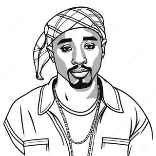 Tupac In A Stylish Outfit Coloring Page 42464-33551