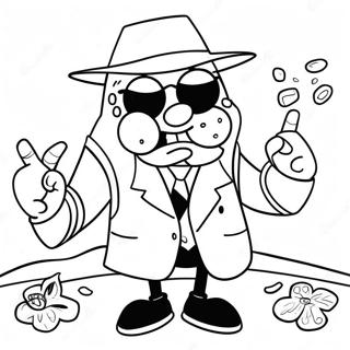 Gangster Spongebob Coloring Page 42473-33583