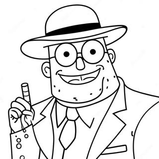 Gangster Spongebob Coloring Page 42473-33584