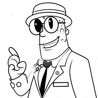 Cool Gangster Spongebob With Sunglasses Coloring Page 42474-33555