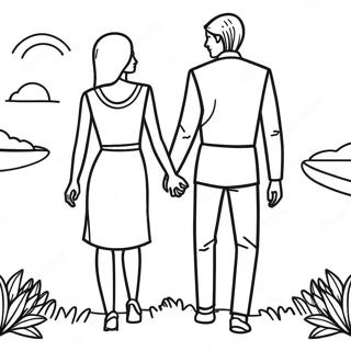 Romantic Couple Coloring Pages