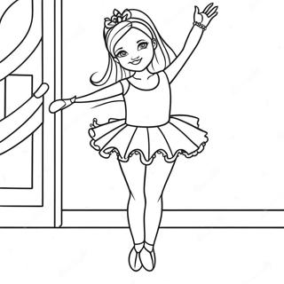 Barbie Ballerina With Sparkly Tutu Coloring Page 42504-33585