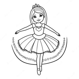 Barbie Ballerina With Sparkly Tutu Coloring Page 42504-33586