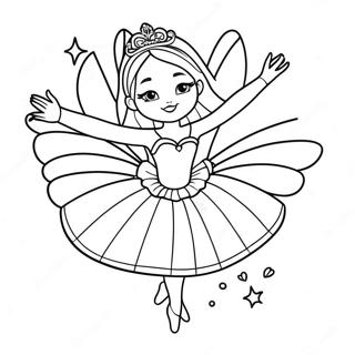 Barbie Ballerina With Sparkly Tutu Coloring Page 42504-33587