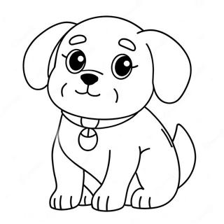 Cute Dog Coloring Page 4250-3381