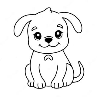 Cute Dog Coloring Page 4250-3382