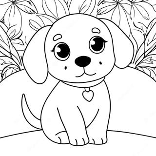 Cute Dog Coloring Page 4250-3383