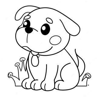 Cute Dog Coloring Page 4250-3384