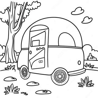 Happy Camper Coloring Pages