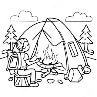 Happy Camper Coloring Pages