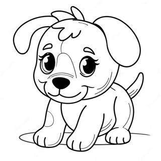 Playful Puppy Coloring Page 4251-3377