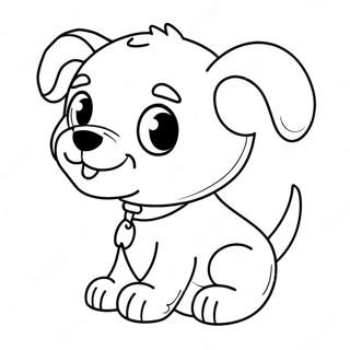 Playful Puppy Coloring Page 4251-3378