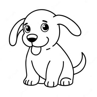 Playful Puppy Coloring Page 4251-3379