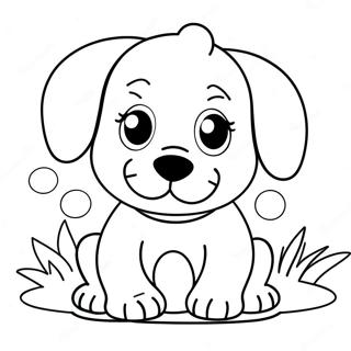 Playful Puppy Coloring Page 4251-3380