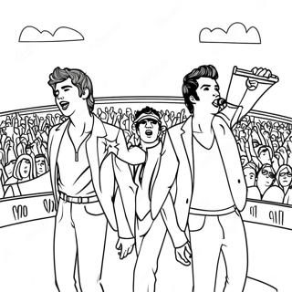 Page À Colorier Scène De Concert Colorée Des Jonas Brothers 42524-33601