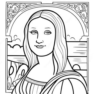 Mona Lisa Classic Portrait Coloring Page 42553-33621