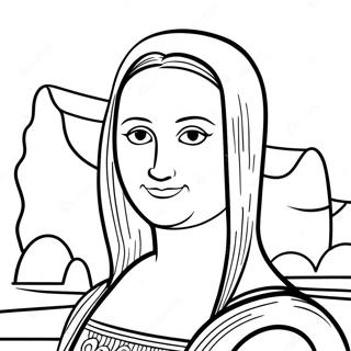 Mona Lisa Classic Portrait Coloring Page 42553-33624