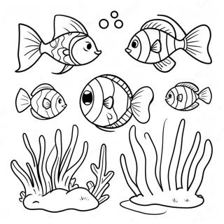 Underwater Ocean Scene Coloring Page 4260-3386