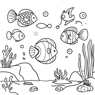 Underwater Ocean Scene Coloring Page 4260-3387