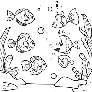 Underwater Ocean Scene Coloring Page 4260-3388