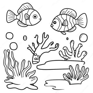 Colorful Coral Reef Coloring Page 4261-3393