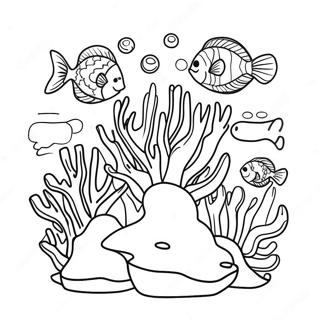 Colorful Coral Reef Coloring Page 4261-3395