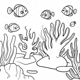 Colorful Coral Reef Coloring Page 4261-3396