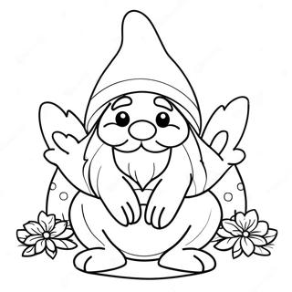 Easter Gnome Coloring Pages