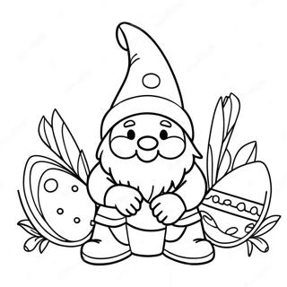 Easter Gnome Coloring Page 42623-33704