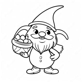 Easter Gnome Coloring Pages