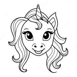 Moody Unicorn Twin Coloring Page 42633-33690