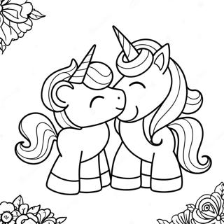 Moody Unicorn Twin Coloring Page 42633-33691