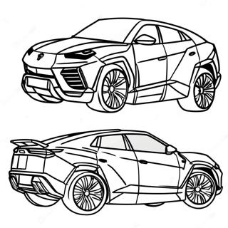 صفحة تلوين لامبورغيني أوروس 42643-33696